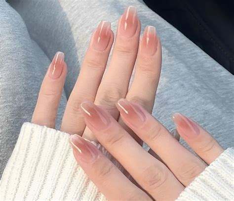 nude jelly nails|Jelly nude nail design